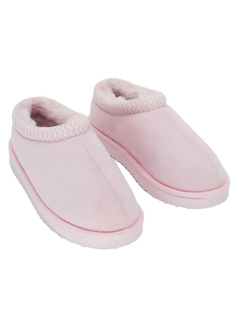 Macy's Backstage Light Pink Cozy Faux Fur Lined Slipper Boots Size 4M
